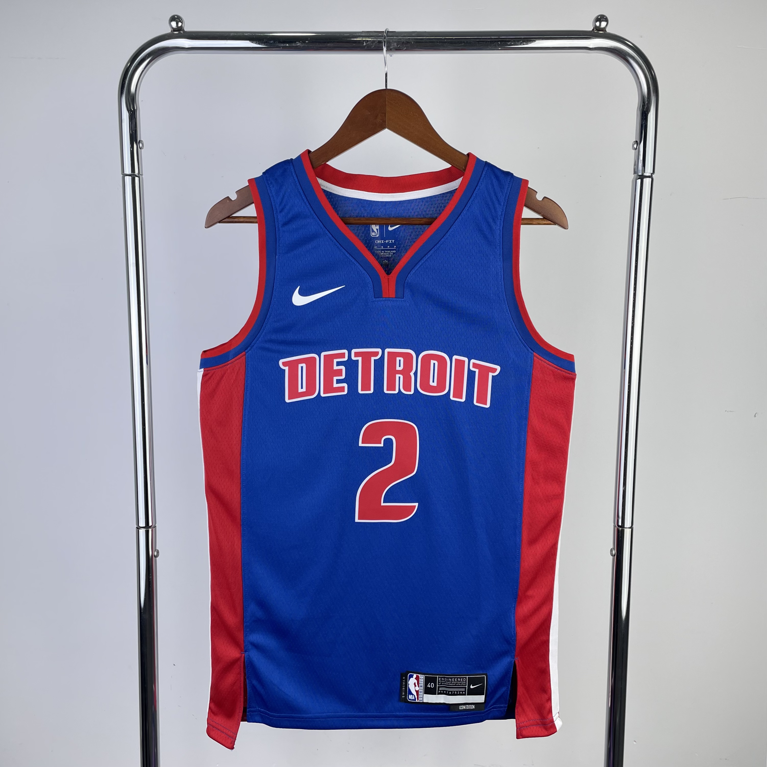 Men Detroit Pistons #2 Cade Cunningham Blue Season Nike 2023 NBA Jersey->->NBA Jersey